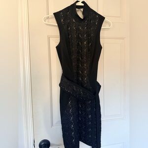 Max & Cleo Black Lace Mini Dress